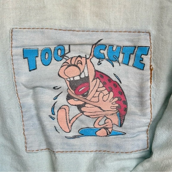 90's Vintage Guetta Brothers Too Cute Disney Mickey Mouse Denim Jean Jacket - Picture 9 of 14